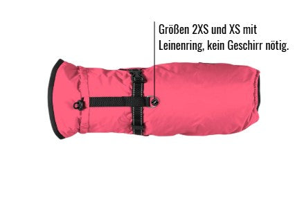 Hunderegenjacke mit Rückenöffnung "Blush Pink" - NEU