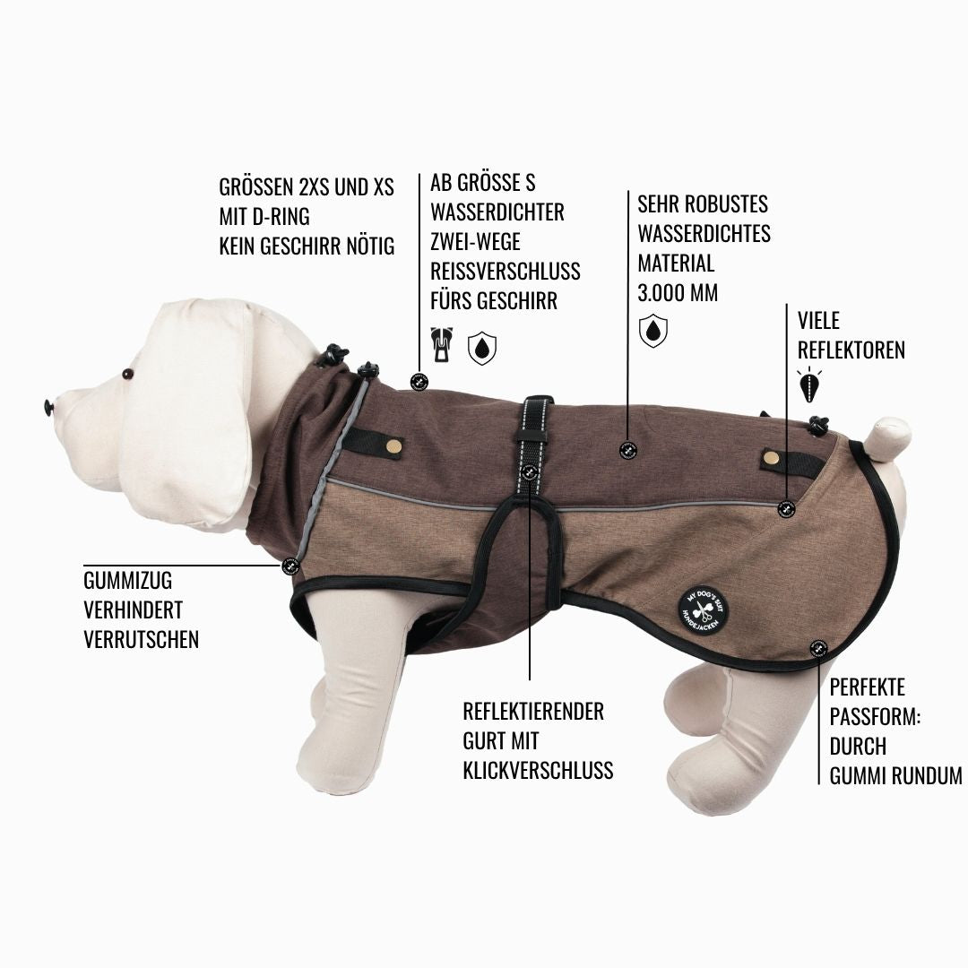 Softshelljacke für Hunde mit Rückenöffnung - NEU