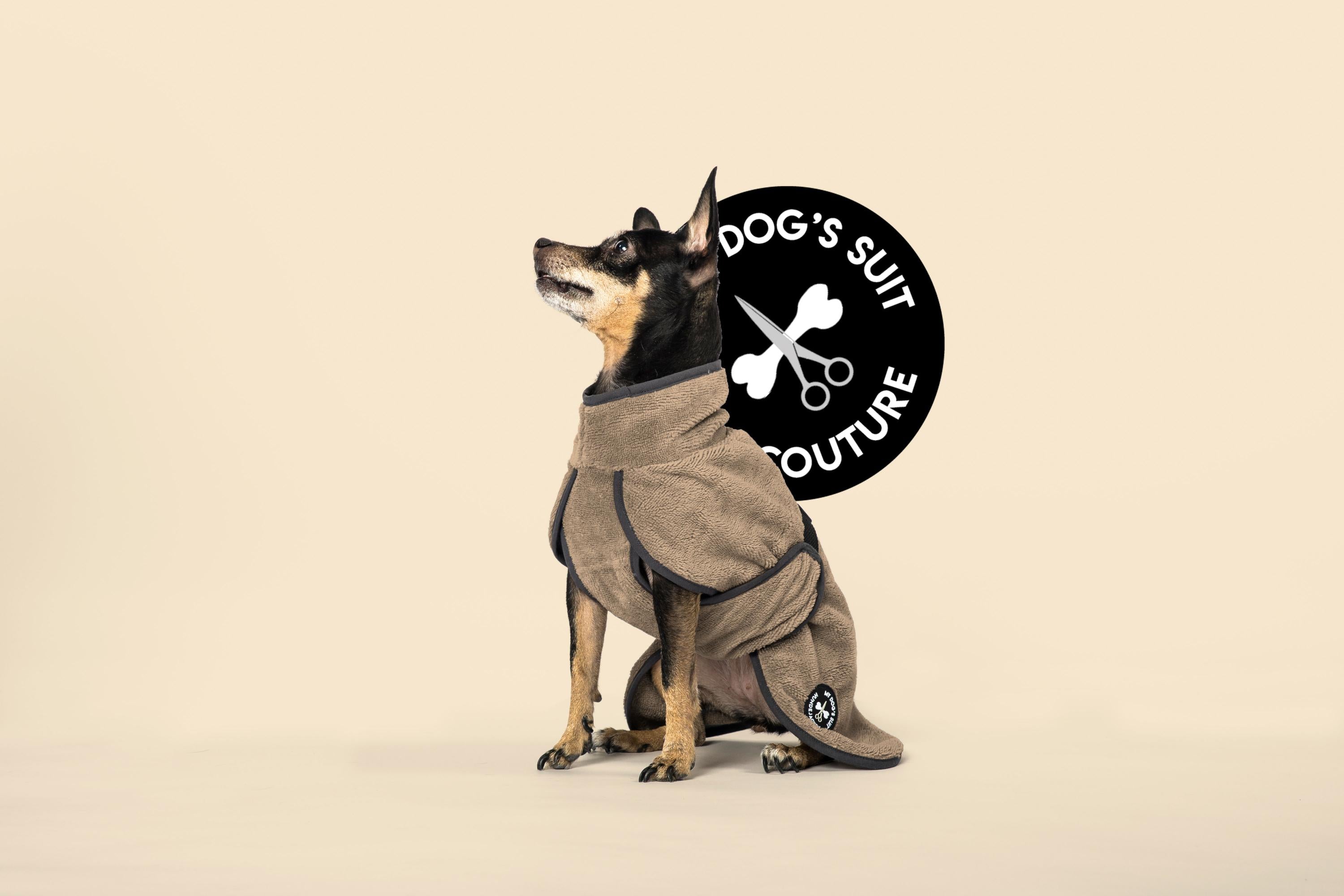 Hundebademantel Champagne Beige - NEU