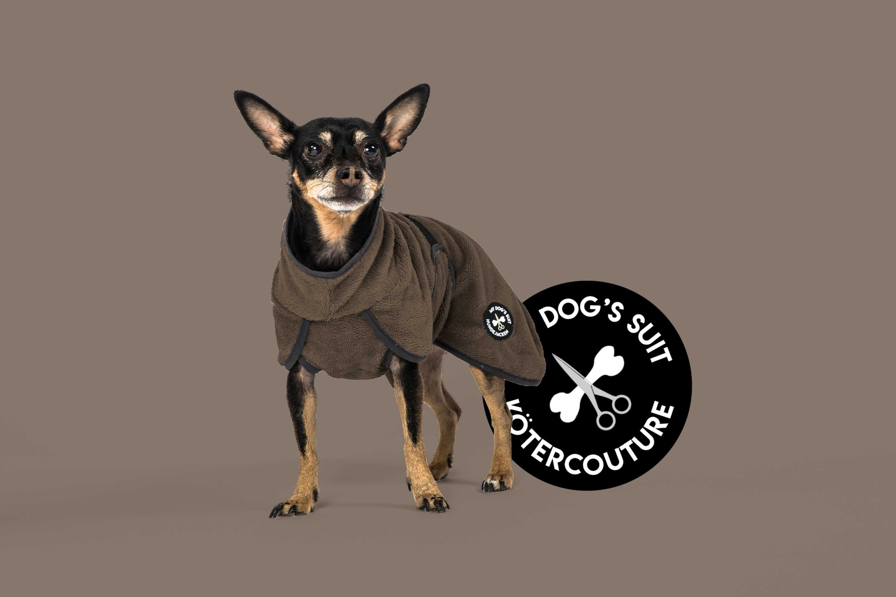 Hundebademantel Truffle Brown - NEU