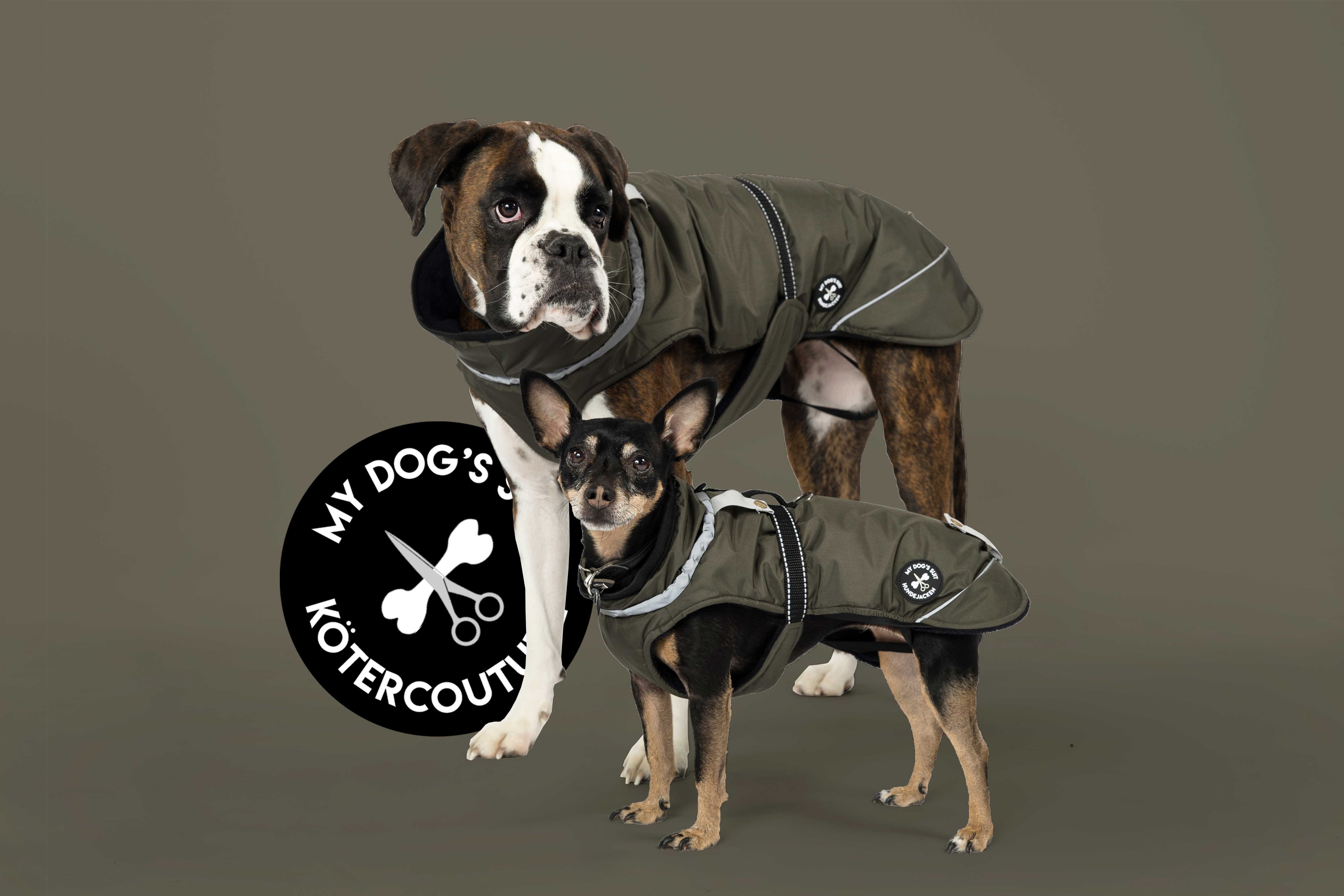 Hundewinterjacke, sehr warm mit Rückenöffnung - NEU