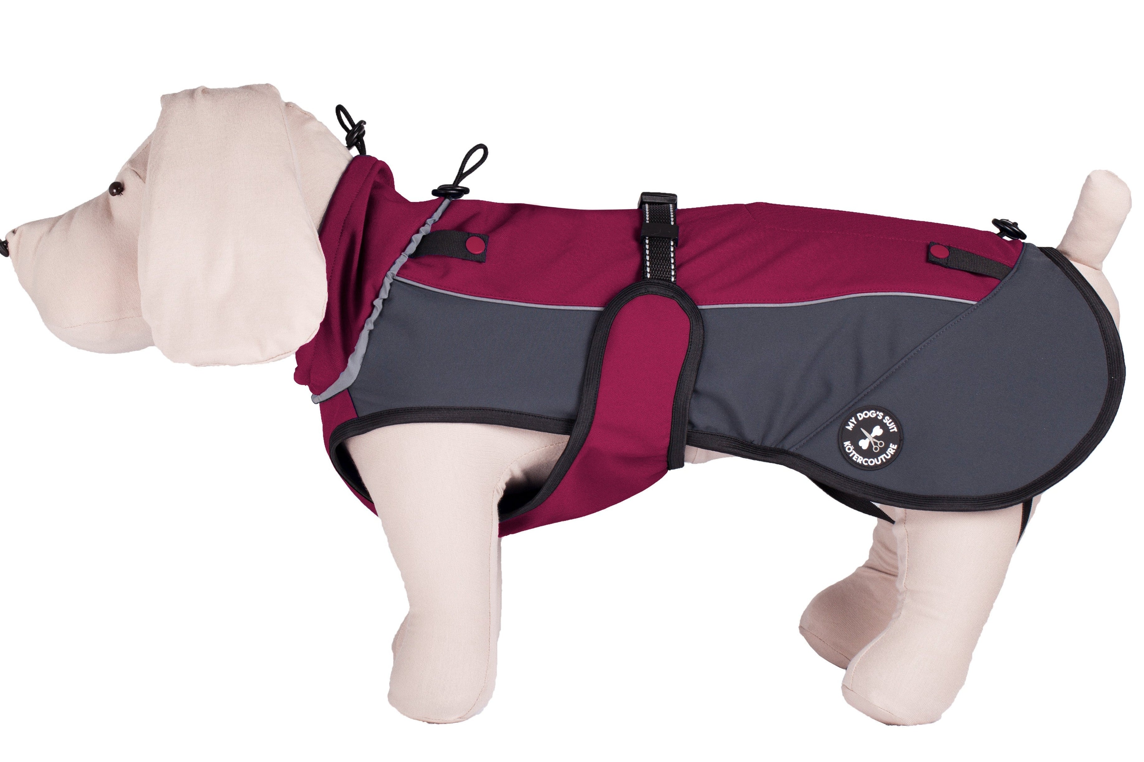 Softshelljacke (M L XL 2XL) - Fuchsia-Grau / M -